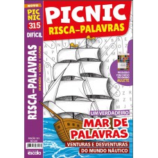 Picnic Risca-Palavras - Difícil: 315- Mar de Palavras