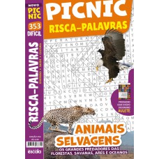 Picnic Risca- Palavras - Difícil: 353- Animais Selvagens