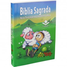 Bíblia Sagrada Mig e Meg - Capa liustrada Cordeiro: Nova Tradução na Linguagem de Hoje (NTLH)