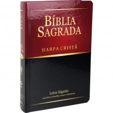 Bíblia Sagrada Letra Grande com Harpa Cristã - Capa ilustrada: Almeida Revista e Corrigida (ARC) com Letras Vermelhas