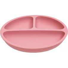 PRATINHO EM SILICONE COM VENTOSAS ROSA BUBA