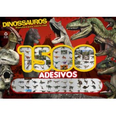 DINOSSAUROS PRANCHETA PARA COLORIR COM 1500 ADESIVOS