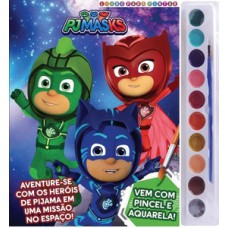 PJ MASKS - LIVRO PARA PINTAR COM AQUARELA