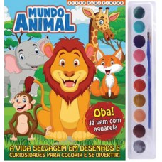 MUNDO ANIMAL LIVRO PARA PINTAR COM AQUARELA