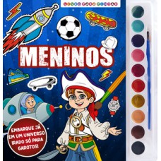 MENINOS LIVRO PARA PINTAR COM AQUARELA