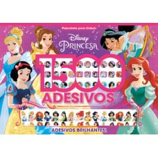 DISNEY PRINCESA - PRANCHETA PARA COLORIR COM 1.500 ADESIVOS