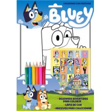 BLUEY - COLORINDO COM ADESIVOS