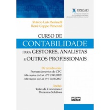 CURSO DE CONTABILIDADE PARA GESTORES, ANALISTAS E OUTROS PROFISSIONAIS