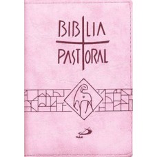 BÍBLIA PASTORAL - MÉDIA - ZÍPER: ROSA