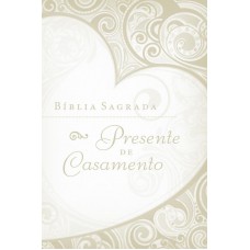 Bíblia Presente de Casamento, NTLH, Couro Soft, Branco, Caixa de Presente