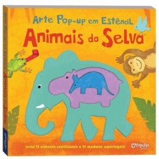 ARTE POP-UP EM ESTÊNCIL - ANIMAIS NA SELVA