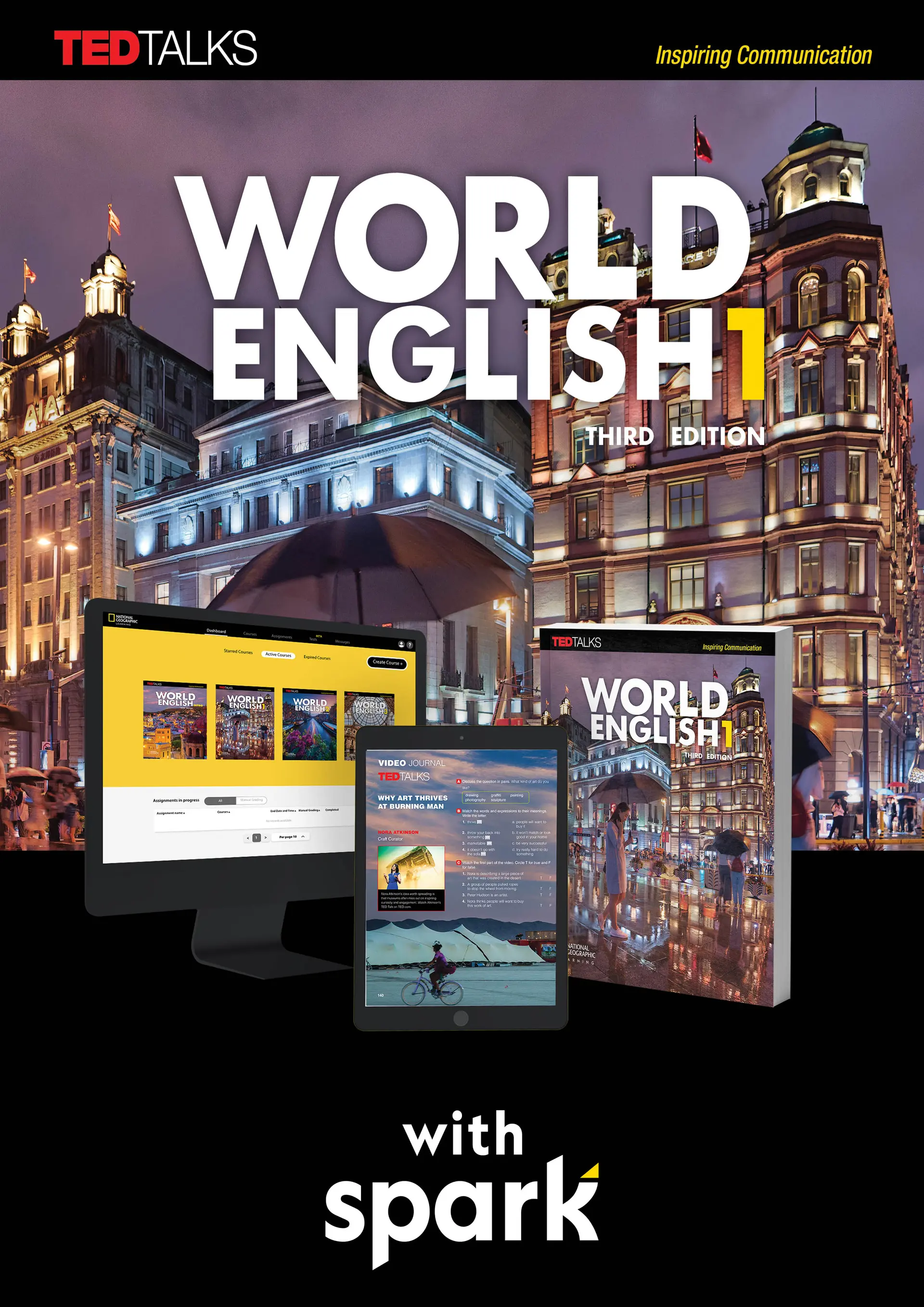 WORLD ENGLISH 1B - SPLIT SB+WB  WITH THE SPARK PLATFORM - 3º ED (Unit 7 a 12)